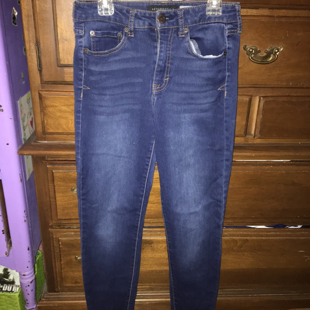 2 for $5❗️Aeropostale Blue High Waisted Jeggings